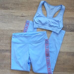 Tory Burch Sport Leggings + Bra Set Blue Size XS
